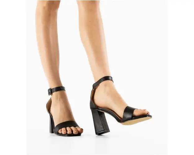 Sandale cu toc Teson Negre