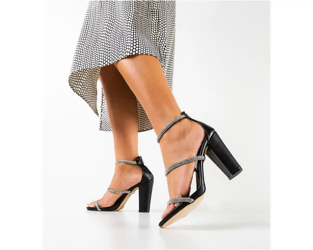 Sandale cu toc Uiska Negre