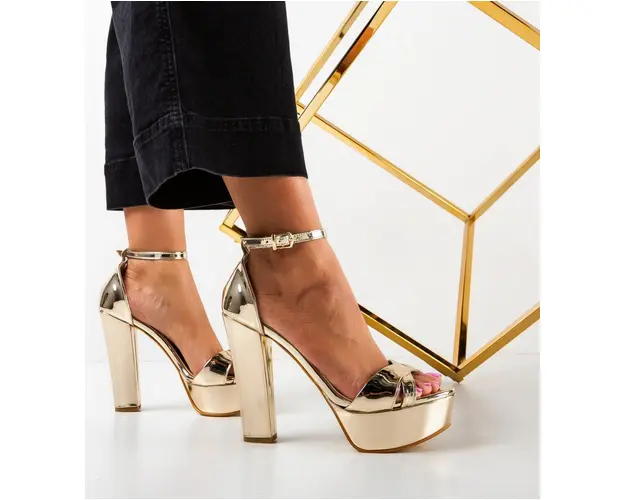 Sandale dama Barby Aurii