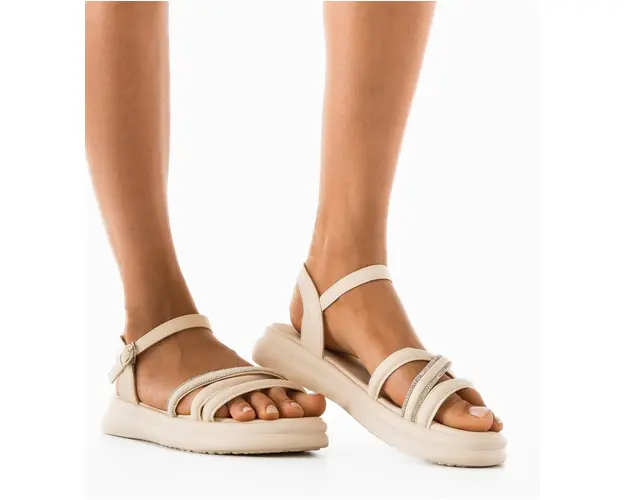 Sandale dama Caneg Bej