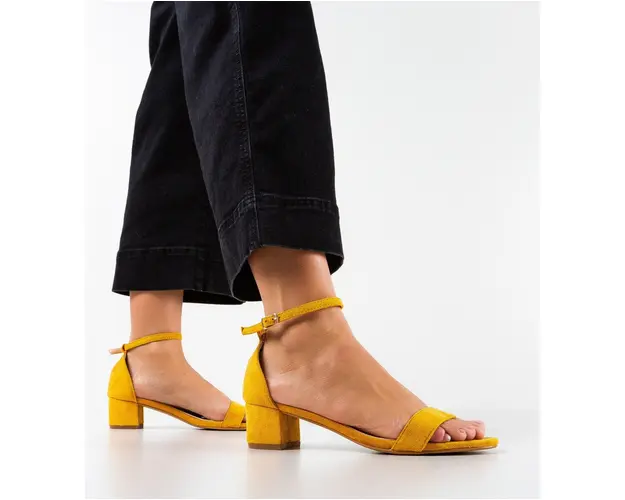 Sandale dama Khushi Galbene