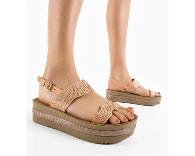 Sandale dama Lloris Bej