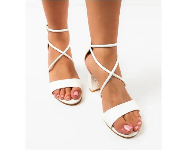 Sandale dama Moose Albe