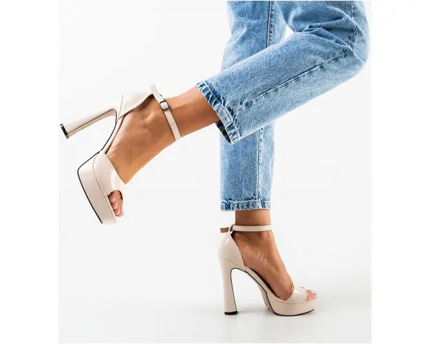 Sandale dama Nalaka Bej 5