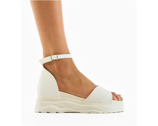 Sandale dama Pernik Albe