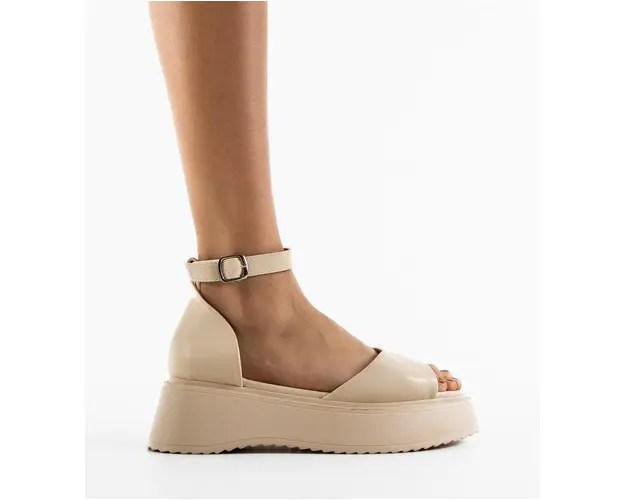 Sandale dama Scribe Bej