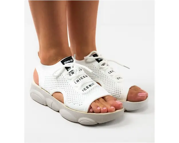 Sandale dama Vivien Albe