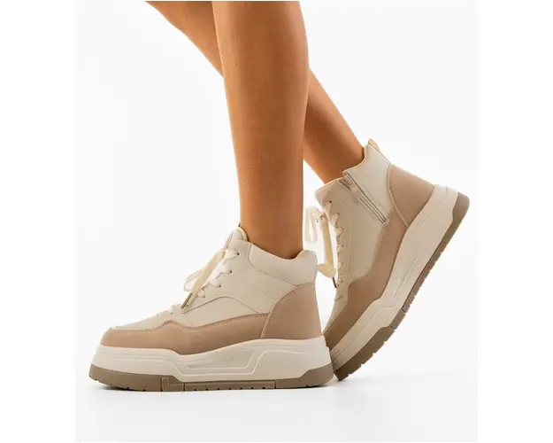 Sneakers dama Nesku Bej