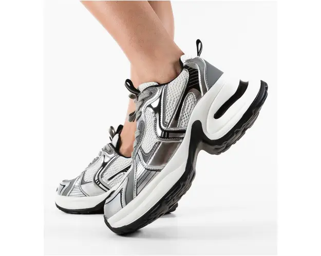 Sneakers dama Sallyb Argintii