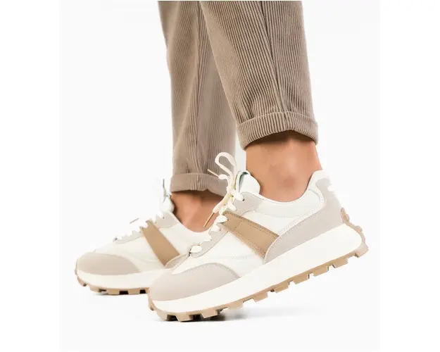 Sneakers dama Shon Khaki