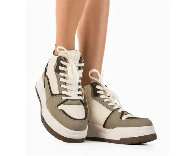 Sneakersi dama Okayta Khaki