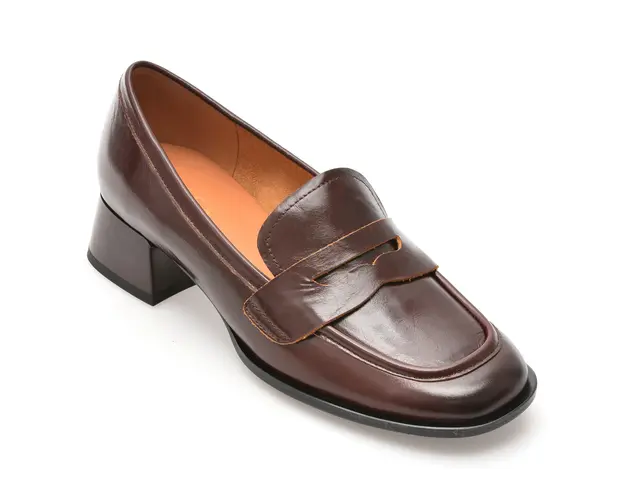 Mocasini EPICA maro, E243, din piele naturala