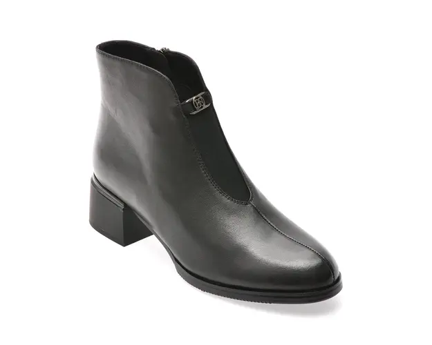 Botine GRYXX negre, H520, din piele naturala