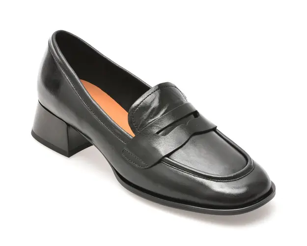 Mocasini EPICA negri, E243, din piele naturala