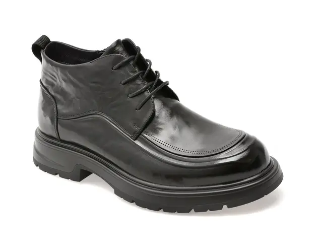 Ghete GRYXX negre, 51676M, din piele naturala