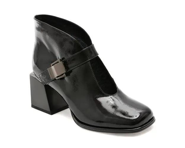 Ghete GRYXX negre, W740, din piele naturala lacuita