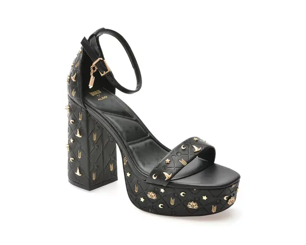 Sandale elegante ALDO negre, TAKE FLIGHT 001, din piele ecologica