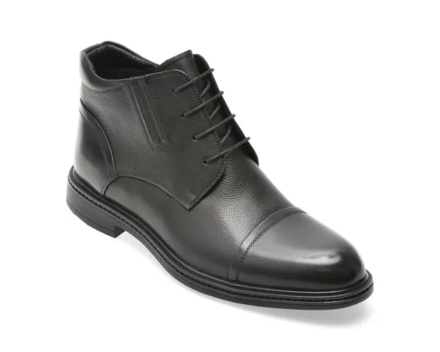 Ghete elegante OTTER negre, KX15, din piele naturala