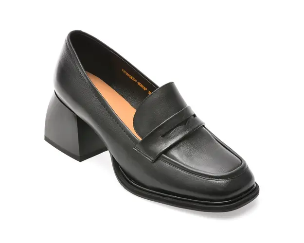 Mocasini EPICA negri, 37866N, din piele naturala