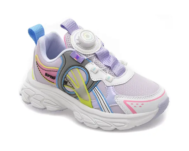 Pantofi sport SELECTION KIDS albi, 8077, din material textil