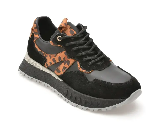 Pantofi EPICA negri, 4222857, din piele naturala