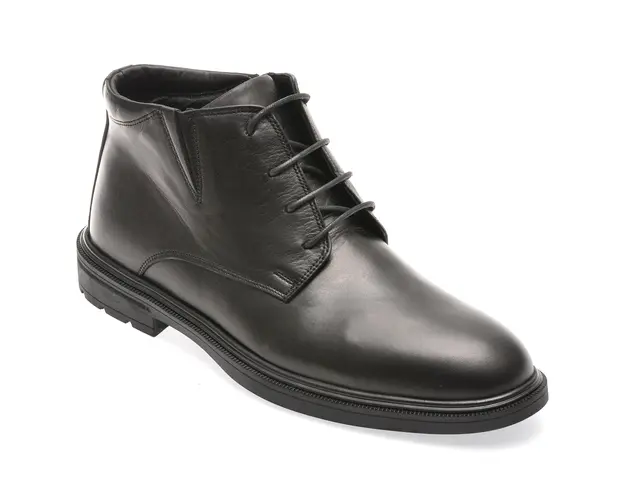 Ghete OTTER negre, A673, din piele naturala