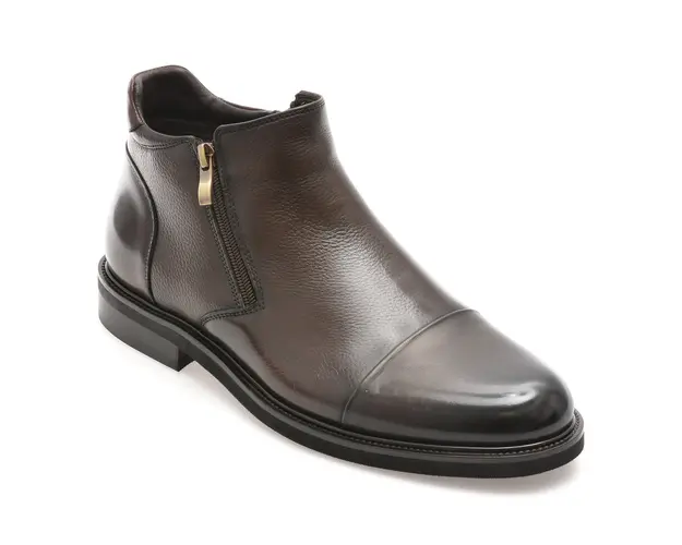 Ghete elegante EPICA maro, G1, din piele naturala