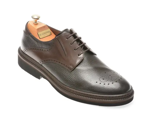 Pantofi eleganti LE COLONEL maro, 61722, din piele naturala
