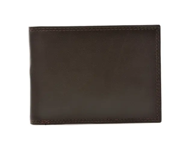 Portofel maro, SN08, din piele naturala