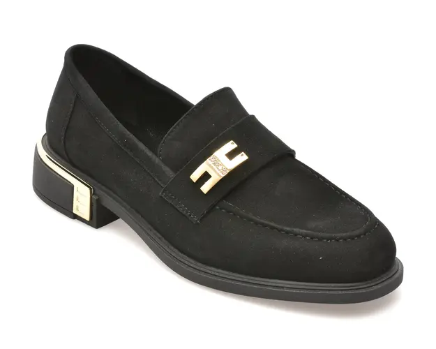 Mocasini EPICA negri, 472293, din piele intoarsa