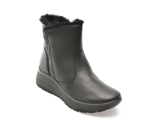 Ghete IMAC negre, 656328, din piele naturala