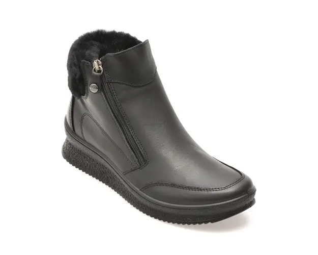 Ghete IMAC negre, 656500, din piele naturala