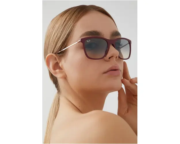 Ray-Ban Ochelari de soare femei, culoarea bordo