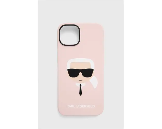 Karl Lagerfeld husa pentru telefon iPhone 14 6,1" culoarea roz