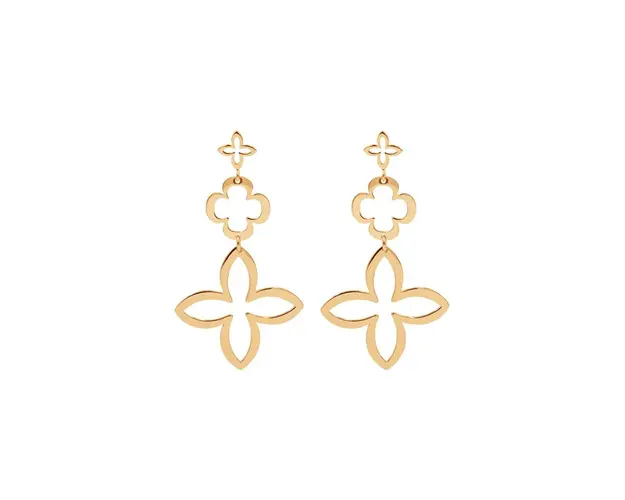 Lilou cercei placati cu aur Lilia