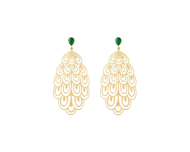 Lilou cercei placati cu aur Paw