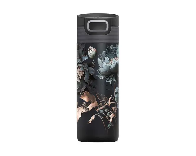 Kambukka cana termica Etna 500 Dark Flowers culoarea negru, 11-DARKFLO