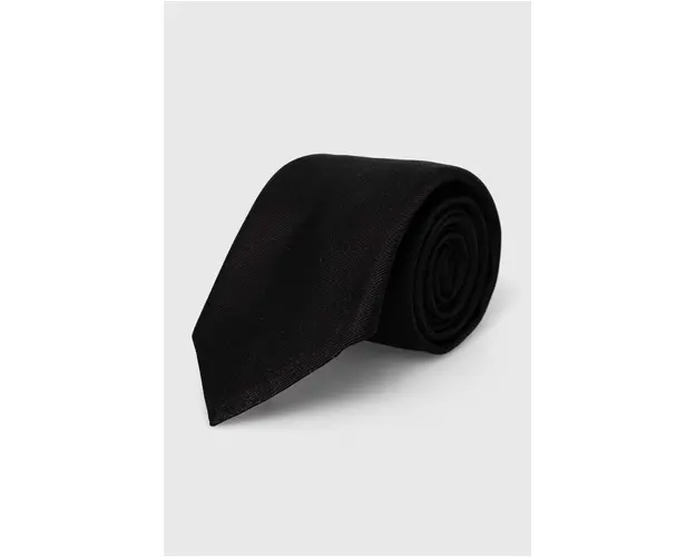 BOSS cravata de matase culoarea negru 50480283