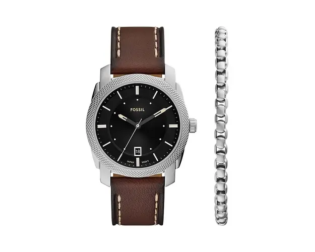 Fossil ceas si bratara culoarea argintiu, FS6081SET