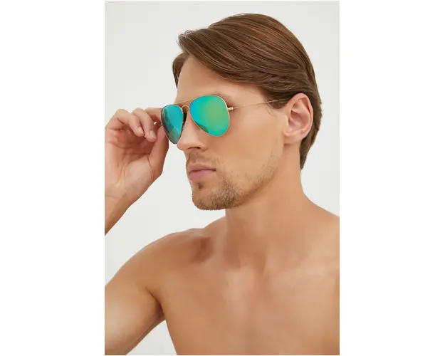 Ray-Ban ochelari barbati, culoarea auriu