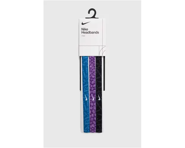 Nike bentite pentru cap Printed 3-pack culoarea negru
