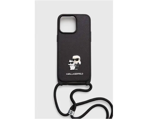 Karl Lagerfeld Husa pentru telefon iPhone 15 Pro Max 6.7" culoarea negru