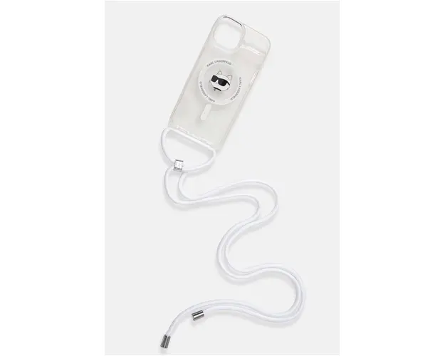 Karl Lagerfeld Husa pentru telefon iPhone 13 / 14 / 15 6.1 culoarea transparent, KLHMP13MHCCHNT