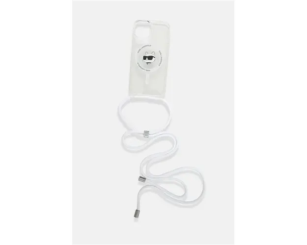 Karl Lagerfeld Husa pentru telefon iPhone 14 / 13 / 15 6.1 culoarea transparent, KLHMP14SHCCHNT