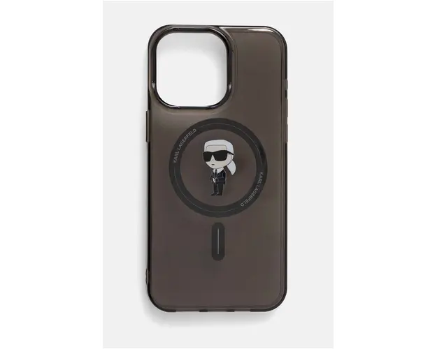 Karl Lagerfeld Husa pentru telefon iPhone 15 Pro Max 6.7 culoarea negru, KLHMP15XHFCKNOK