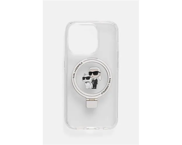 Karl Lagerfeld Husa pentru telefon iPhone 15 Pro 6.1 culoarea transparent, KLHMP15LHMRSKCH