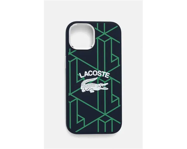 Lacoste etui pentru telefon iPhone 15 / 14 / 13 6.1 culoarea albastru marin, LCHMP15SSBIV