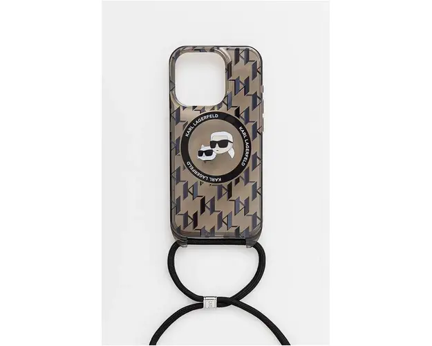 Karl Lagerfeld husa pentru telefon iPhone 15 Pro 6.1" culoarea negru, KLHMP15LHCKCKLCK