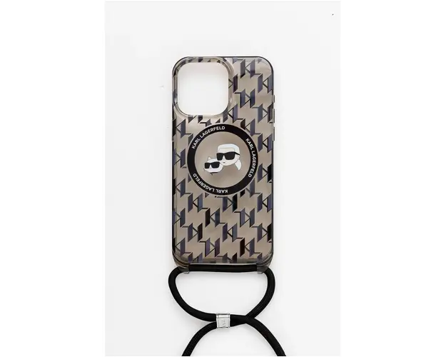 Karl Lagerfeld husa pentru telefon iPhone 15 Pro Max 6.7" culoarea negru, KLHMP15XHCKCKLCK