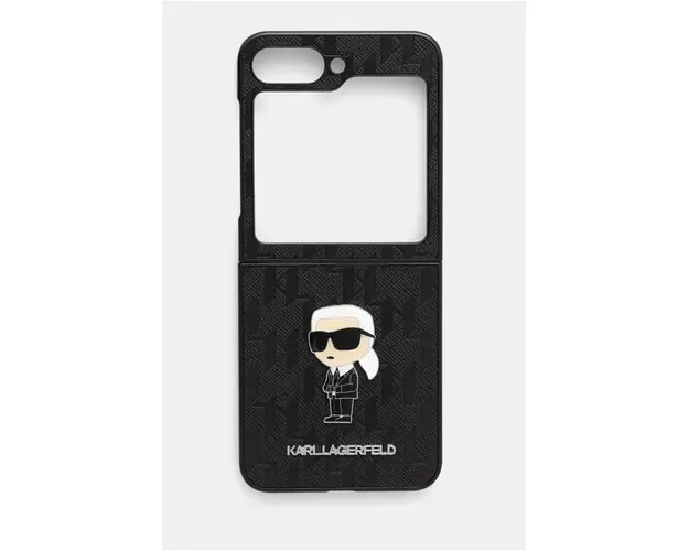 Karl Lagerfeld etui pentru telefon Z Flip6 F741 culoarea negru, KLHCZF6SAPKINPK